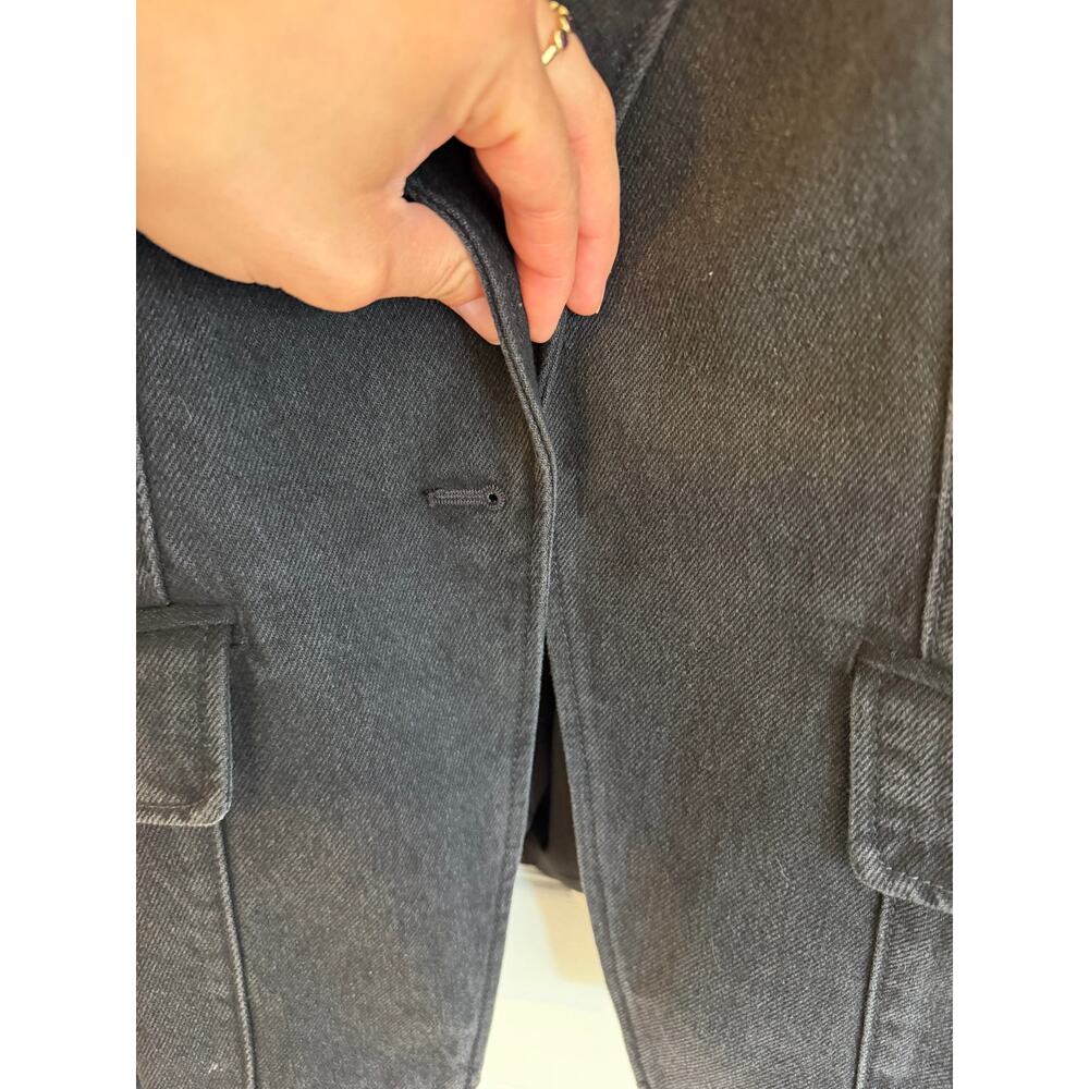 PAIGE denim blazer in washed black size 2 - Picture 9 of 9